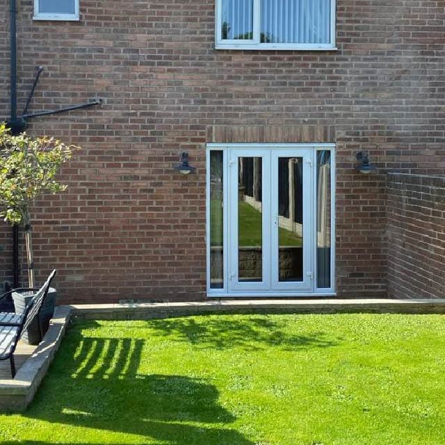White french patio doors.