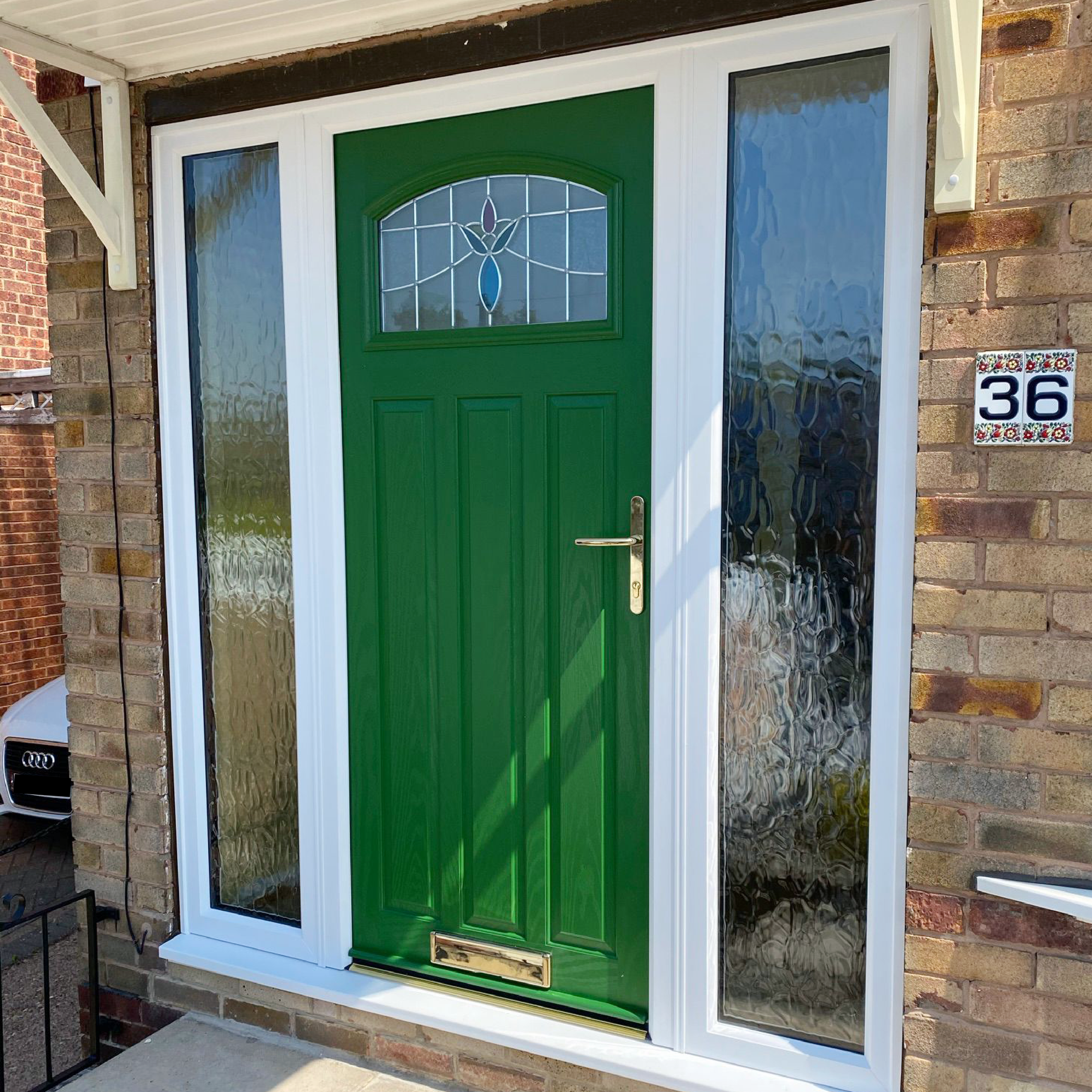 Bespoke green composite door